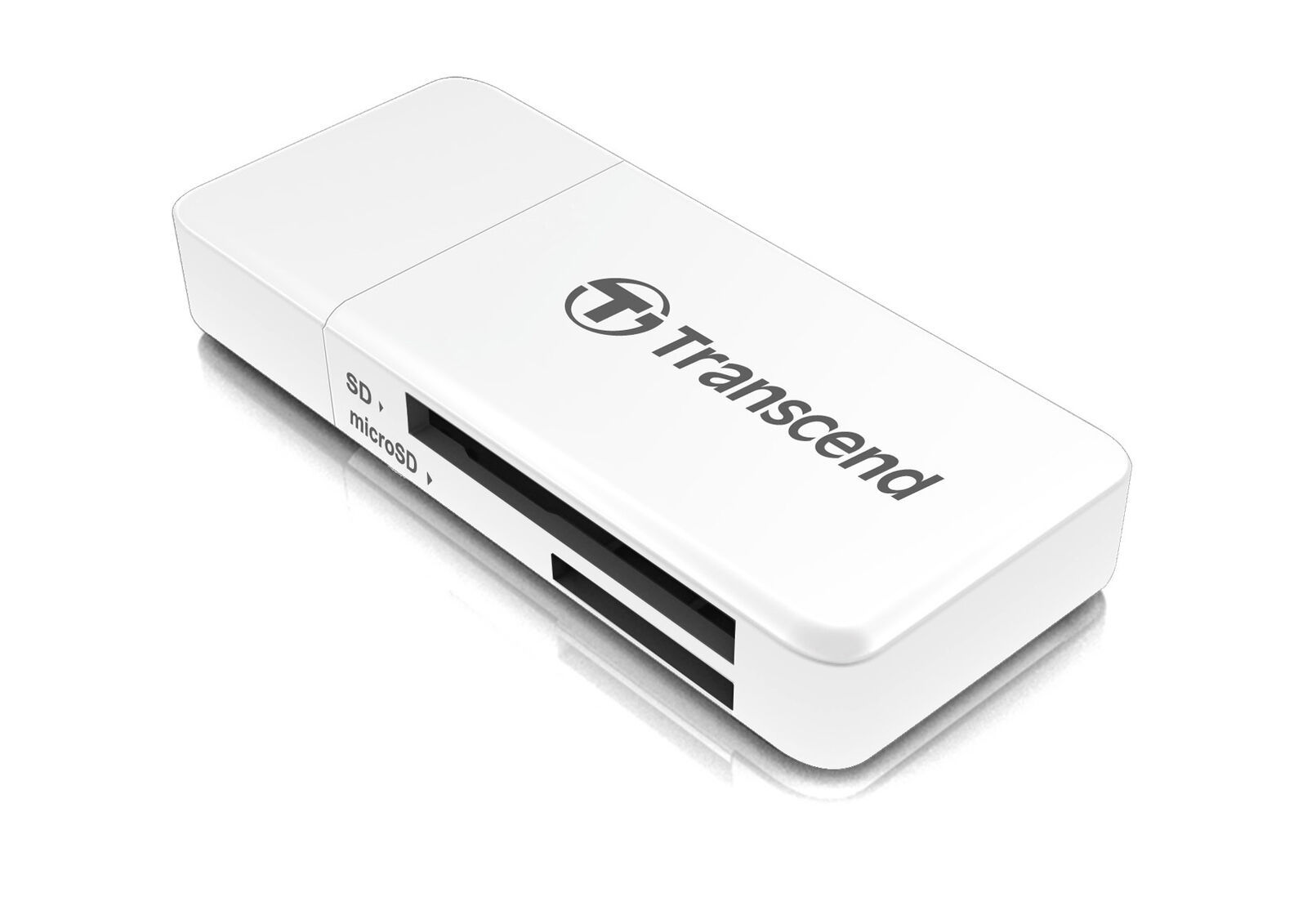 White Transcend RDF5 USB3.0 Card Reader for SDHC/SDXC/microSDHC/microSDXC cards - $20.97