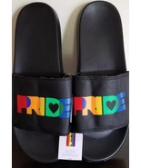 &quot;PRIDE&quot; Slip On Sandals ~ Black ~ Size Large/Extra Large - $35.08 CAD