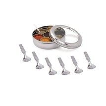 Stainless Steel Transparent Masala Box/Spice Box/Masala Dabba/Spice Container -  - £32.94 GBP