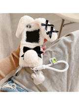 Plush Bow Rabbit Foldable Phone Case with Chain for Galaxy Z Flip 3 4 5 6 - $12.47+
