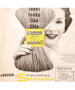 1957 Spinnerin Yarn Co Candour Advertisement Crafts Sewing Supplies DWJJ6 - €21,47 EUR