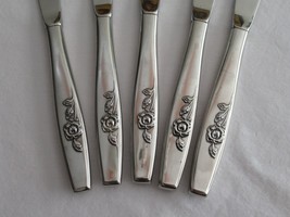 Lot 5 Oneida Stainless Steel SSS Flatware OUR ROSE Dinner Knives Knife S... - $264.25 MXN