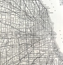 Chicago City Map 1935 Illinois Antique Atlas Street View 14 x 11&quot; LGAD99 - £31.44 GBP