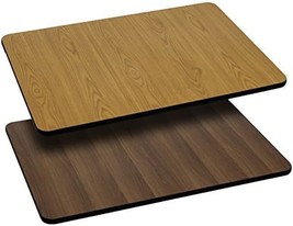 Flash Furniture 2 Pk 24&quot; X 42&quot; Rectangular Table Top With Natural Or Walnut - £185.93 GBP