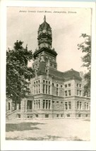 RPPC Jerseyville Illinois IL - Jersey County Court House UNP Postcard - £21.71 GBP