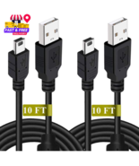 (2) 10 FT Wireless Controller USB Charging Cord Cable for Sony PlayStati... - $17.81