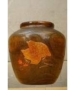 Vintage Kiri Wood IKEBANA Japanese Birds Showa Era Floral Arrangement Vase - €107,03 EUR