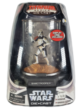 NEW Hasbro 2006 Star Wars Die-Cast Titanium Series Sandtrooper with Display Case - $13.14