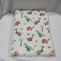 SL S L Home Fashions Dino Dinosaur Baby Blanket White Plush Sherpa Velboa Velour - £47.41 GBP