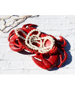 Cast Iron Marine Sea Red King Crab Trinket Coins Jewelry Tray Dish Decor - $41.15 CAD