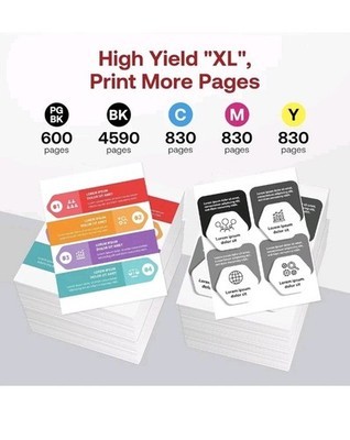 5 Color Pack High Yield Replacement for Canon 280 281 Ink Cartridges Item image 2