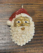 Vintage L Razza Santa Claus Lapel Pin Brooch Signed Free Shipping - $18.76