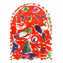 Artebonito - Marc Chagall Lithograph Sketch Zebulun Jerusalem windows - £47.25 GBP