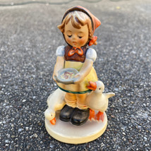 Hummel Figurine &quot;Be Patient&quot;  197 TMK4 Girl with Geese West Germany - £19.31 GBP