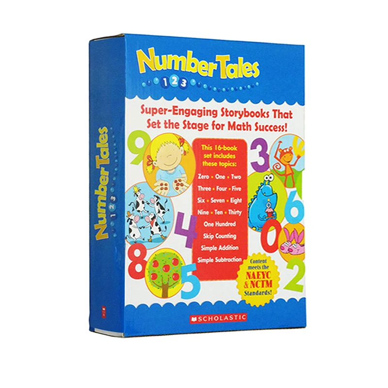 Number Tales 16 Books/set English Books for Children Educational Toys Alphabet - £69.09 GBP