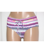 NEW Jessica Simpson Limelight Tribal Drawstring Boyshort Bikini Bottom S... - £12.65 GBP