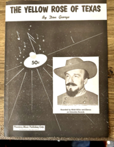 The Yellow Rose Of Texas (1955) Mitch Miller - Vintage Sheet Music PVG - $12.00