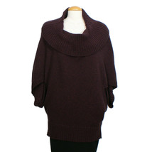 EILEEN FISHER Dark Pomegranate Merino Wool Camel Cocoon Sweater XL - $209.99