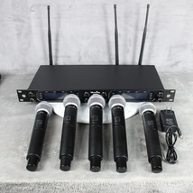 MicrocKing MK-280 UHF 8 Channel Wireless Microphone 5 Microphones MISSING PIECES - £75.89 GBP