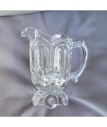 Rare Vintage L.E. Smith Clear Glass Moon and Stars Creamer Pitcher 6.25&quot; ⭐ - €42,38 EUR