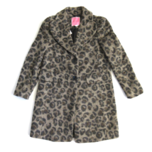 NWT Kate Spade Brushed Leopard Coat in Hazelnut Wool Blend Topcoat 0 $728 - £72.33 GBP