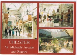 United Kingdom UK Postcard Chester St Michaels Arcade &amp; Square - £2.34 GBP