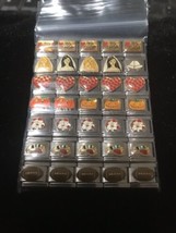 Italian charms mixed wholesale lot 35 pieces enamel - Laser links 9mm K0042 - £24.81 GBP