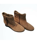 Easy Spirit Esvita Tan Leather Booties w Fringe Size 7.5 - £35.27 GBP