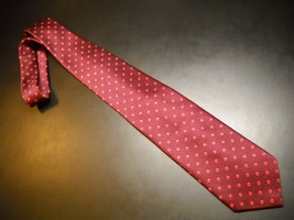 Jos A Bank Neck Tie Burgundy Reds Silk Hand Made in Italy New Unused Ret... - $13.99