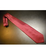 Jos A Bank Neck Tie Burgundy Reds Silk Hand Made in Italy New Unused Retail Tag - $13.99