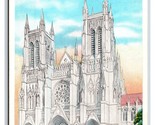 Cattedrale Di S. John Il Divine New York Città Nyc Ny Unp Wb Cartolina S15 - $3.03