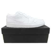 Air Jordan 1 Low Triple White Sneakers Mens Size 11.5 NEW 553558-136 - £111.64 GBP