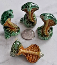 Peruvian Ceramic Cobra Pendant Focal Bead (1) Hand Painted - $2.97