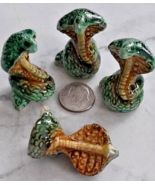 Peruvian Ceramic Cobra Pendant Focal Bead (1) Hand Painted - $2.67