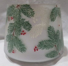 Yankee Candle Jar Shade J/S Frosted Glass Winter BALSAM FLICKER silver mirror - £34.41 GBP