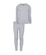 Athletic Works Girls Long Sleeve Top and Pant Thermal Underwear Set Grey... - £19.95 GBP