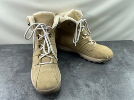 Dr. Scholl’s Boots Women 8 M Dion Shoes Brown Suede Slip On Fur Lined Ankle - $27.54