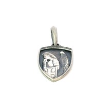 David Yurman St. Micheal Amulet Pendant Sterling Silver Estate DY655 - €245,78 EUR