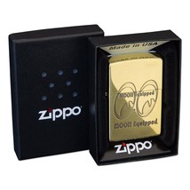 MOONEYES MOON Equipped Zippo Lighter Brass MIB Rare - £137.13 GBP