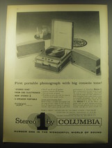 1959 Columbia Stereo King Portable Phonograph Advertisement - $14.99