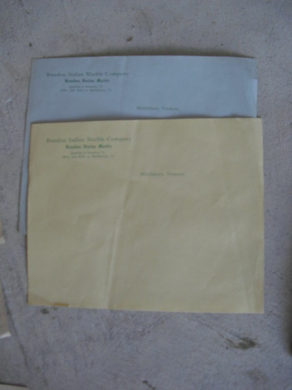 2 Vintage Half Letterhead Sheets Brandon Marble Company - $17.82