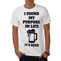 Wellcoda Purpose Life Beer Funny Mens T-shirt, Pint Graphic Design Printed Tee - £15.11 GBP+
