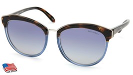 New Tiffany &amp; Co. TF4146 8240/4L Havana Blue Sunglasses 50-18-145 2N Italy - £130.34 GBP