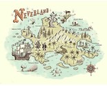 Disney Peter Pan Map Of Neverland Lost Boys Skull Rock Prop/Replica ‍☠ - $3.05