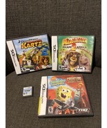 Nintendo Ds Game Lot Of 4 DreamWorks Super Star Kartz, SpongeBob, Madaga... - £21.90 GBP