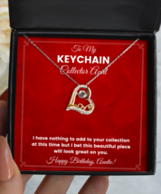 Necklace Birthday Present For Keychain Collector Aunt - Jewelry Love Pendant  - £39.92 GBP