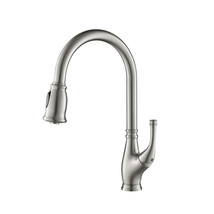 Summit Single Handle Pull Down Kitchen Faucet - Brush Nickel - £133.85 GBP