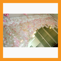 pink balloon shades valance curtain sheer window treatment kitchen waver... - £30.68 GBP