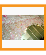 pink balloon shades valance curtain sheer window treatment kitchen waver... - €33,33 EUR