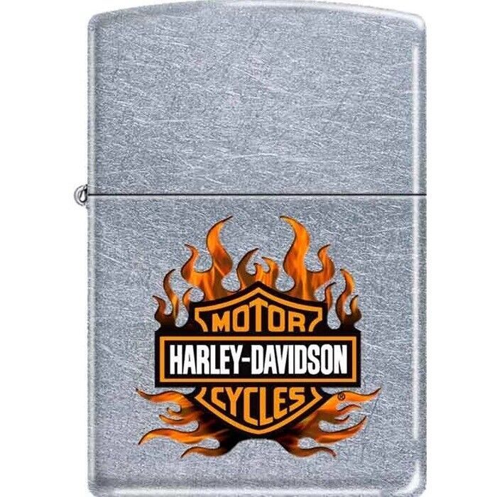 Zippo Lighter - Harley Davidson Flame Street Chrome - 852544 - $32.95